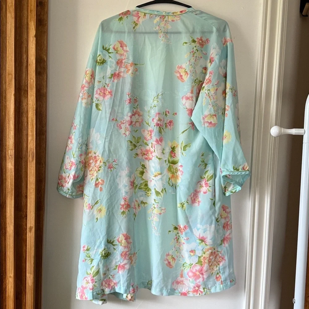 vintage Oscar De La Rente‎ Floral Sleepwear Robe. Size S/M. Read***